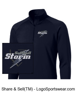 Sport-Tek Tall Sport-Wick Stretch 1/2-Zip Pullover Design Zoom
